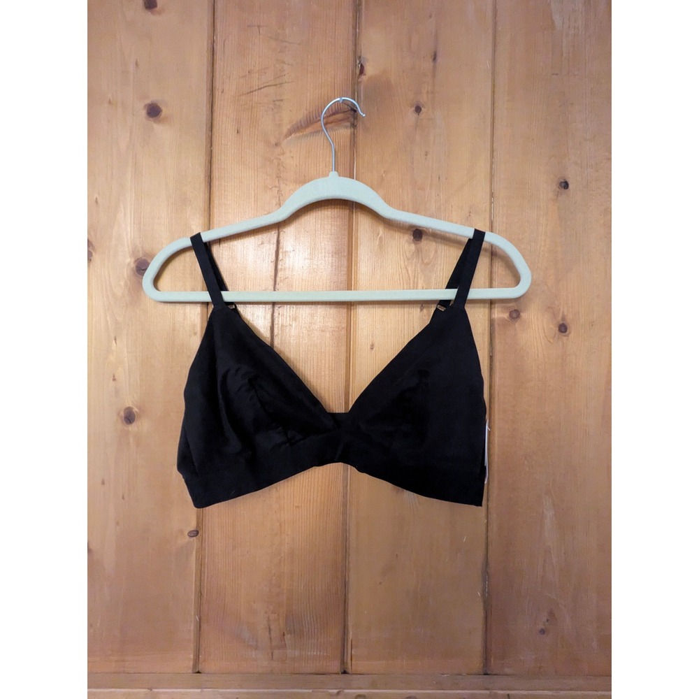Auden Womens Black Wireless Bralette Convertible Straps Size L NWT